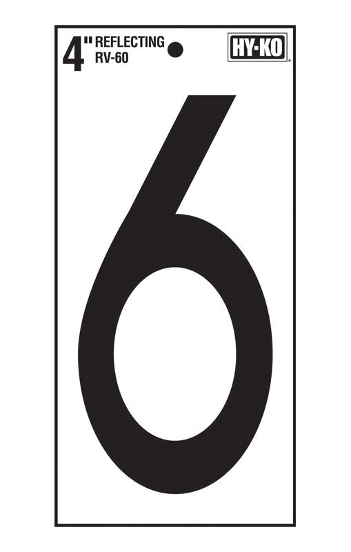 HY-KO NUMERO 6 VINIL RFL ADHS 4IN NG