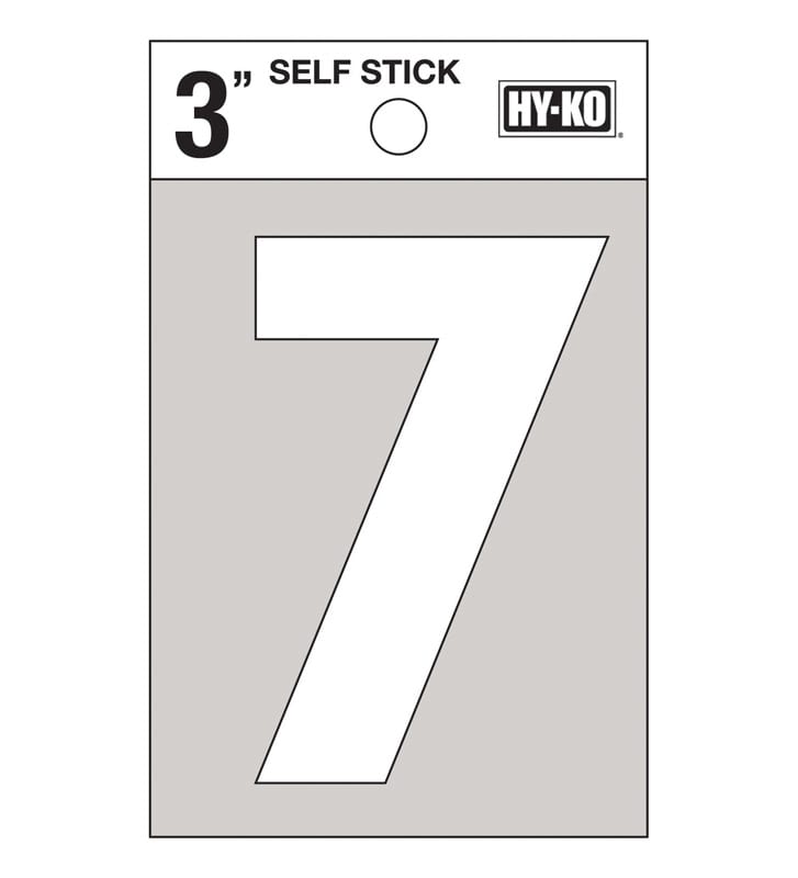 HYKO NUM 7 VINIL 3IN BCO