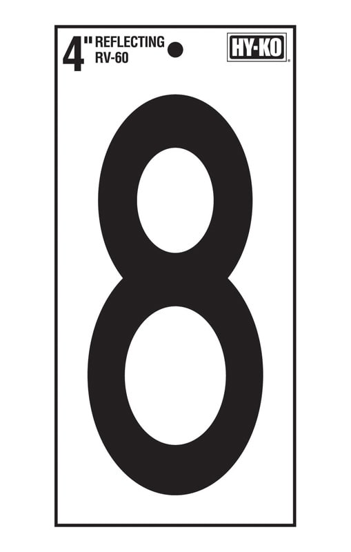 HY-KO NUMERO 8 VINIL RFL ADHS 4IN NG