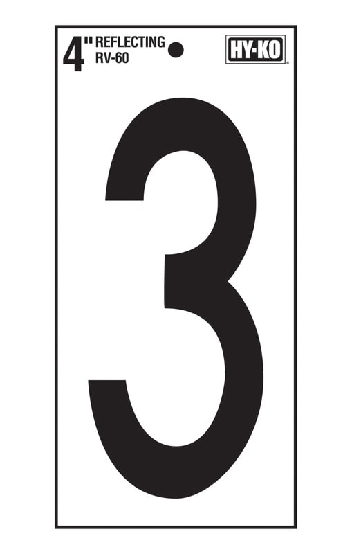 HY-KO NUMERO 3 VINIL RFL ADHS 4IN NG
