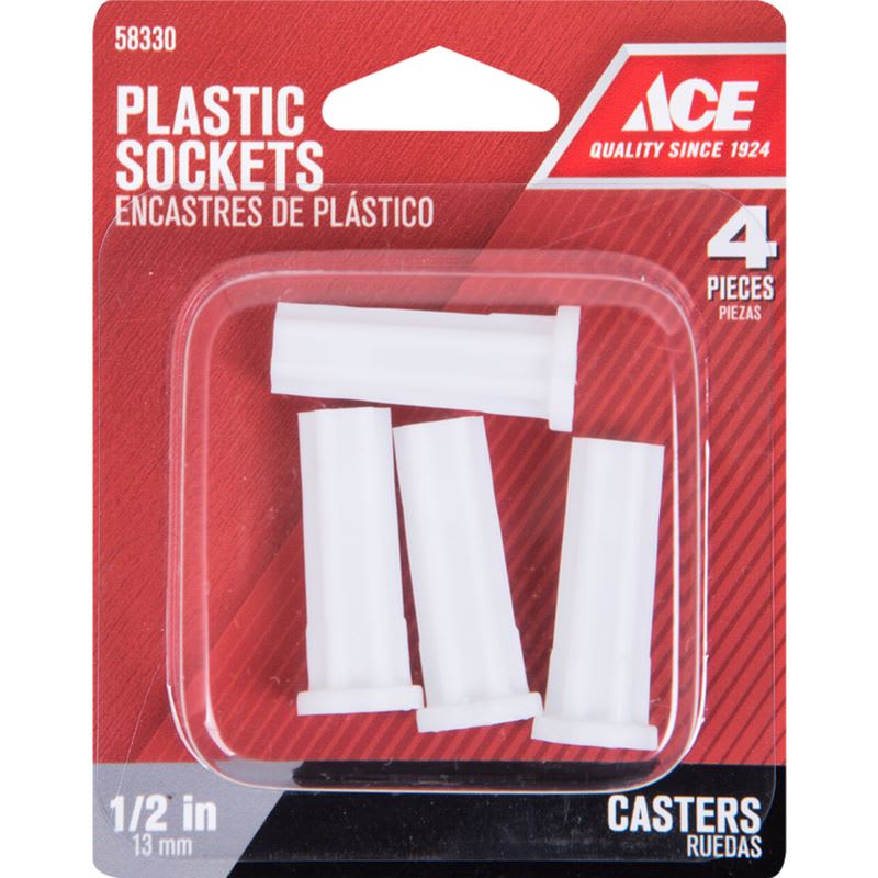 ACE ENCASTRE DE PLASTICO 1/2IN 4PZ