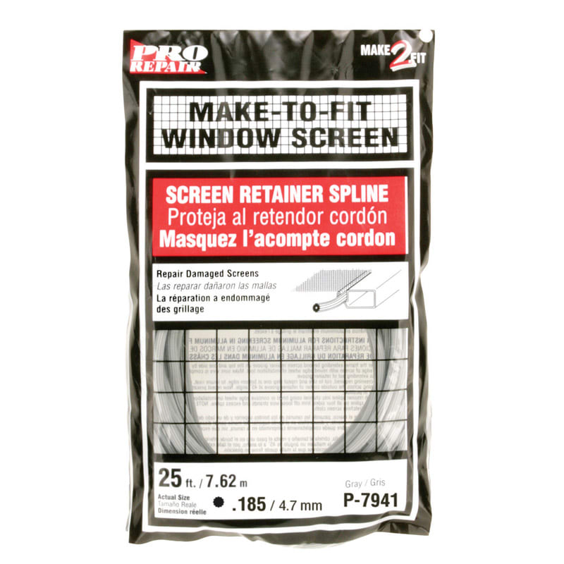 PRM VINYL PERFIL MOSQ .185INX25FT GR