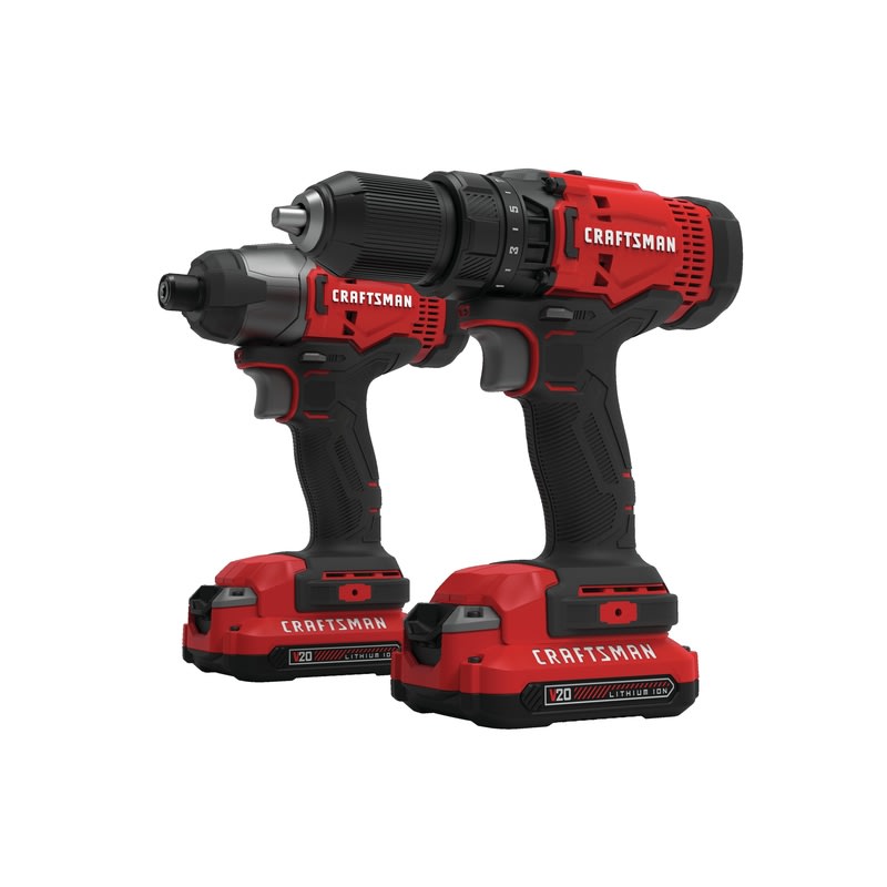 CRAFTMAN SET ROTOMARTILO Y ATORNILLADOR C/CARGADOR Y ESTUCHE 20V
