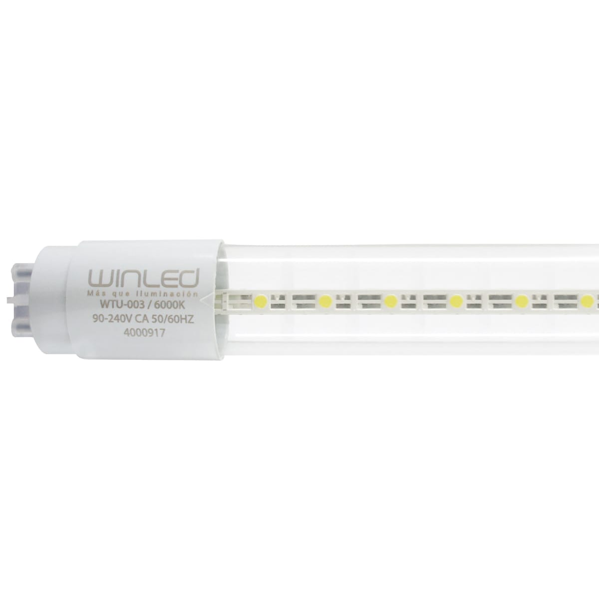 TUBO LED VIDRIO 1.2M TRANSPARENTE 18