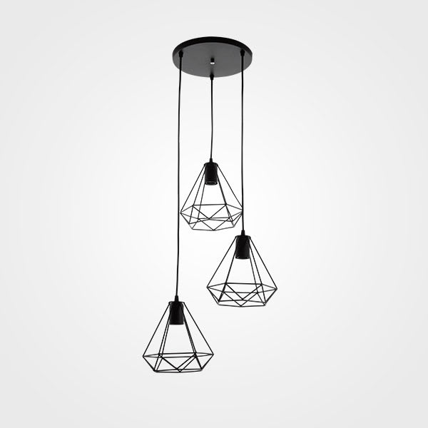 MX LAMP CANDIL 3DIAMANTES NEGRO 1.2M