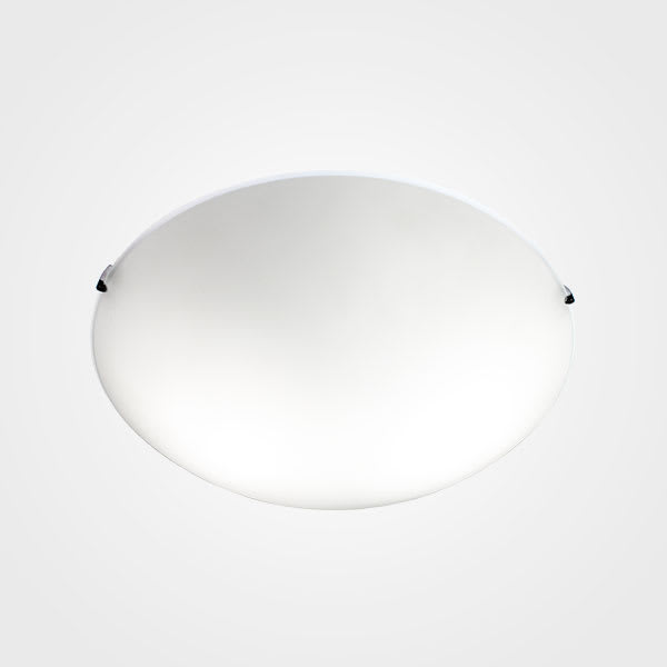 PLAFON ACERO VIDRIO MATE 30CM 2XE26