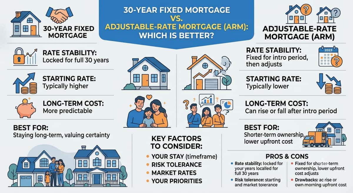 30-Year Fixed Mortgage vs Adjustable-Rate Mortgage: Which Is Better?