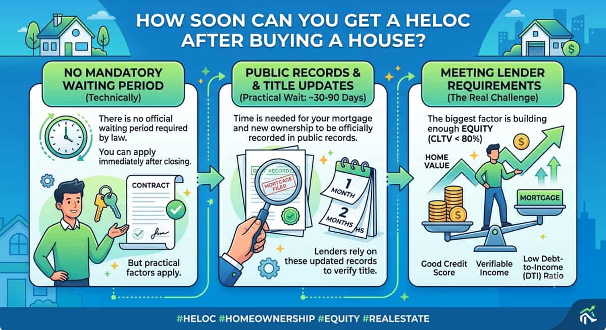 How Soon Can You Get a HELOC After Buying a House?