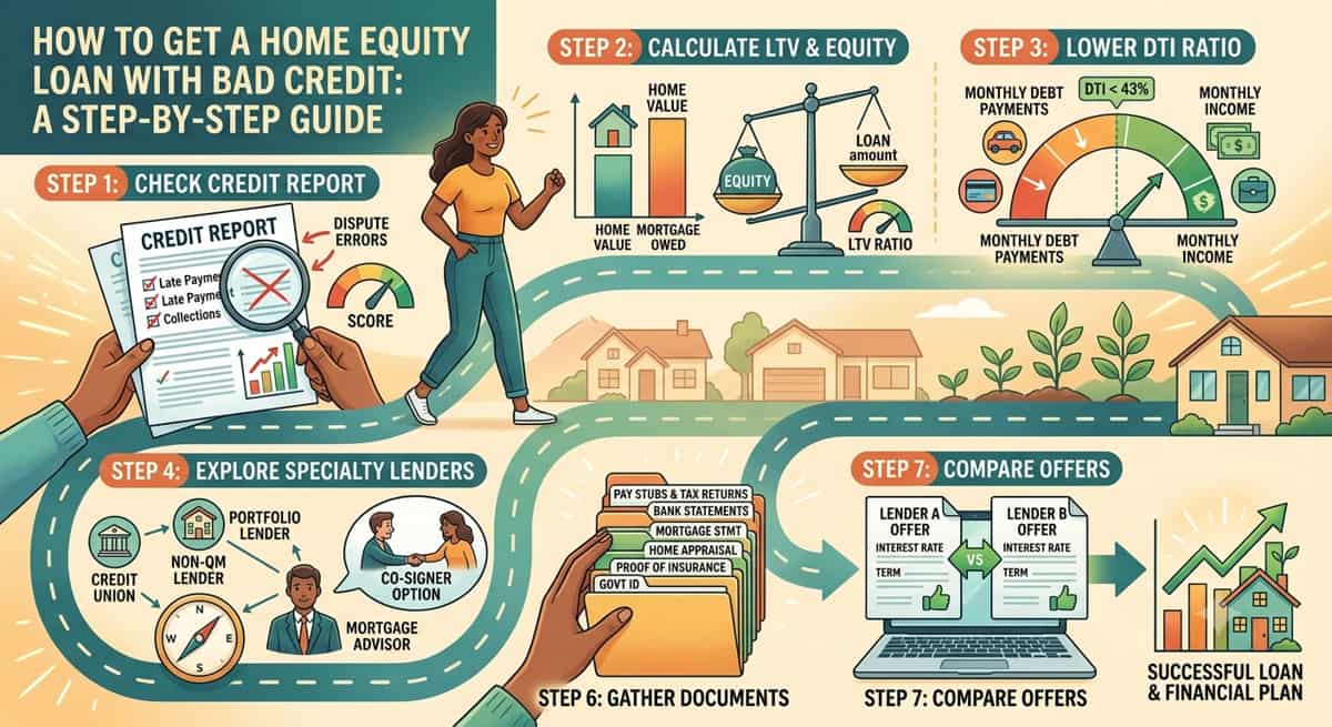 How To Get A Home Equity Loan With Bad Credit: A Step By Step Guide