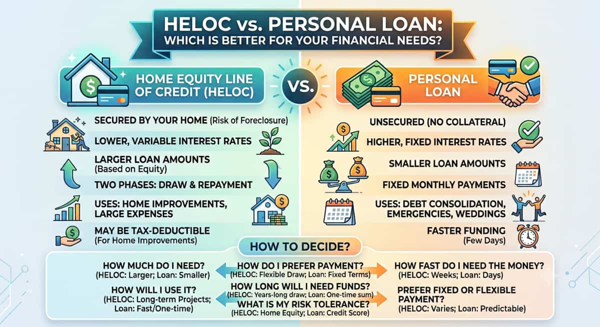 HELOC vs. Personal Loan: Which Is Better for Your Financial Needs?