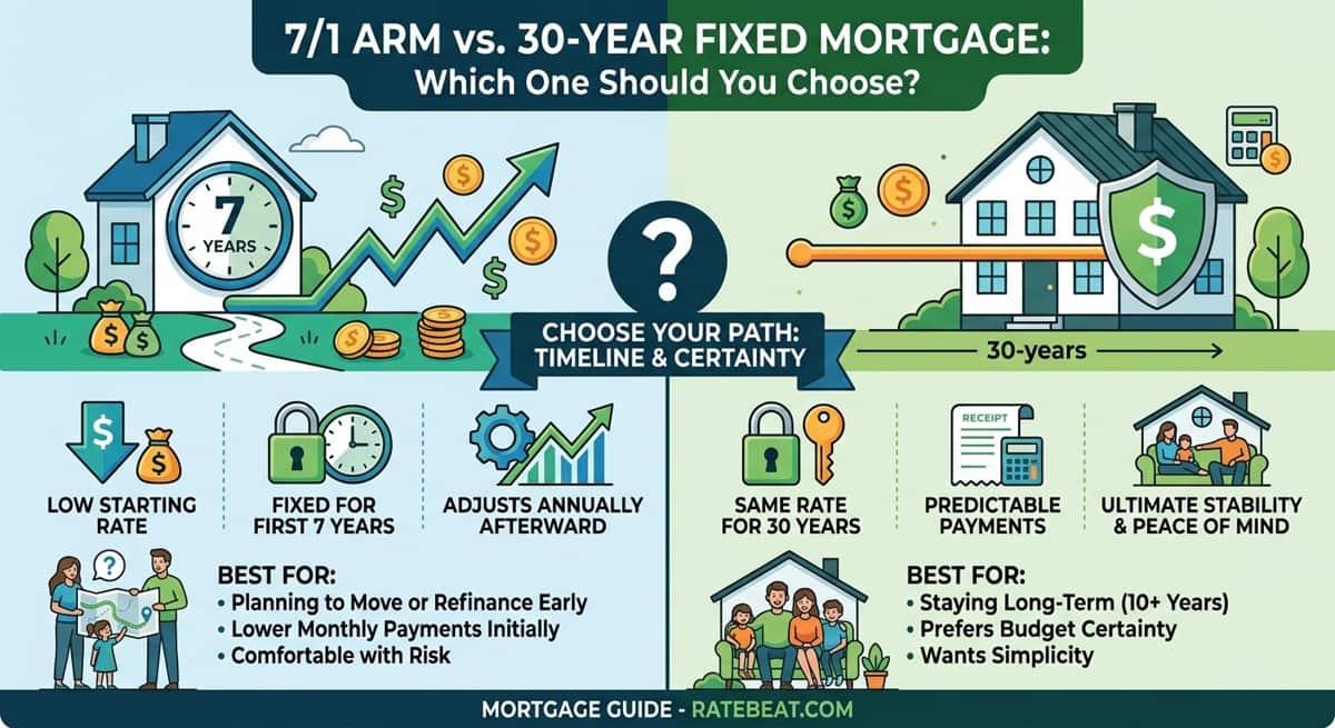 7/1 ARM vs. 30-Year Fixed Mortgage: Which One Should You Choose?
