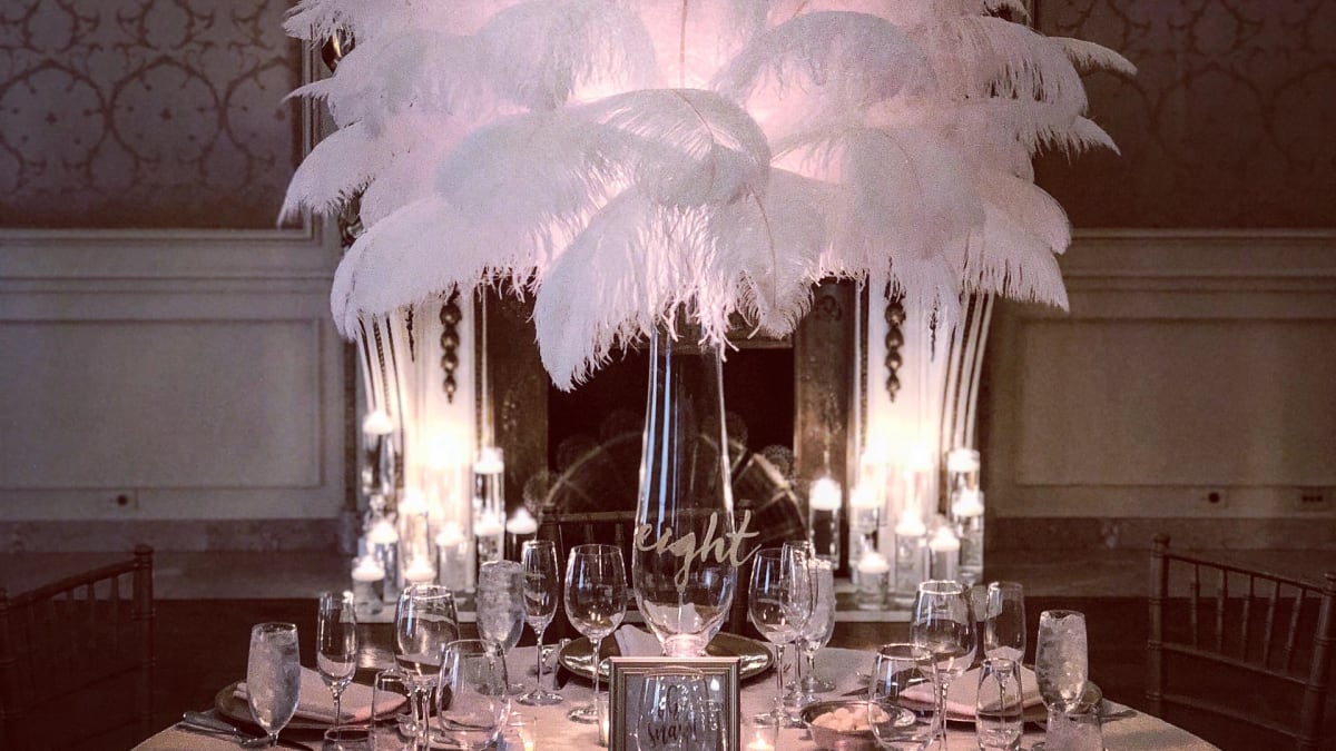 Centerpiece, An Ostrich Feather