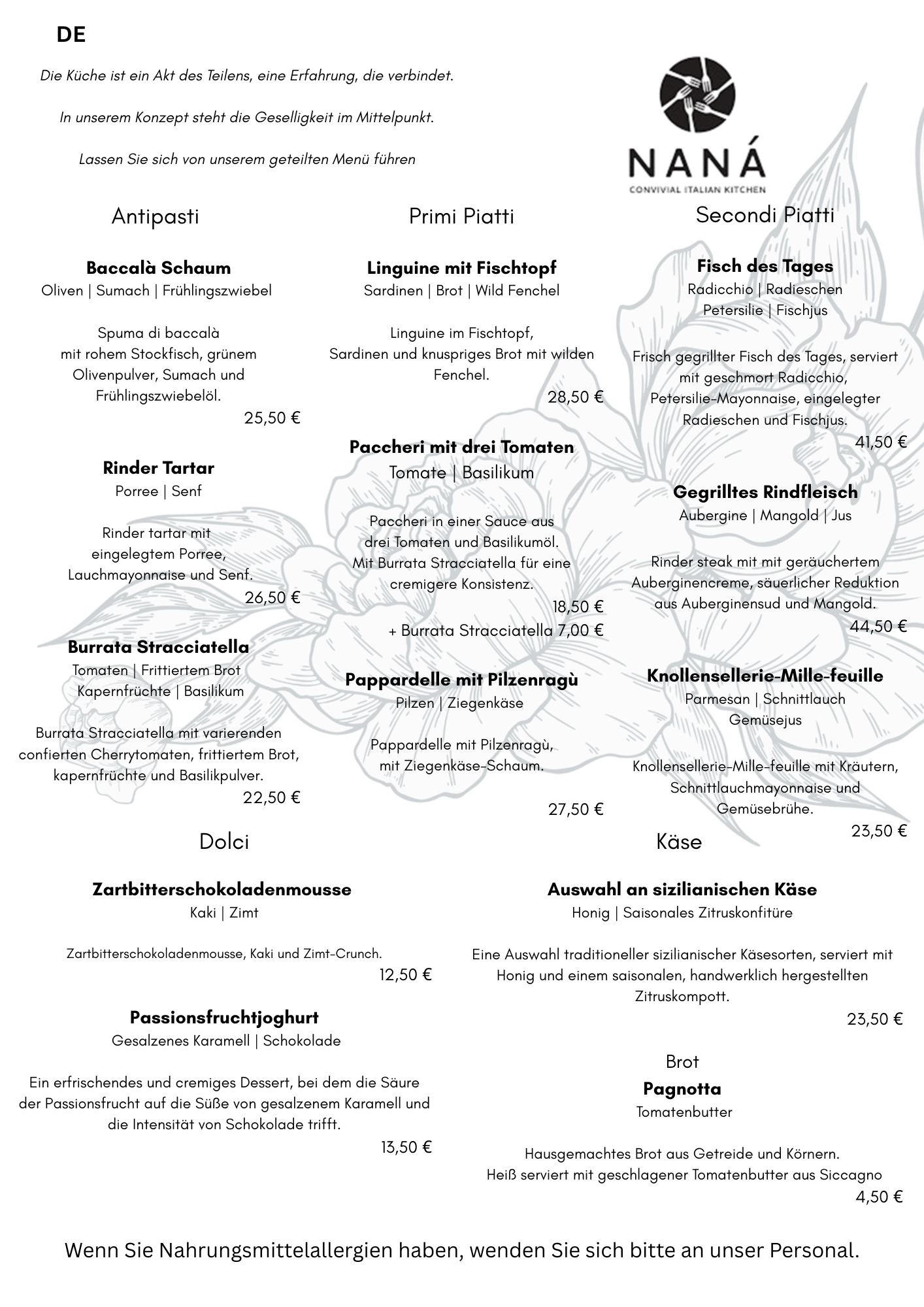 Menu alla Carta 2