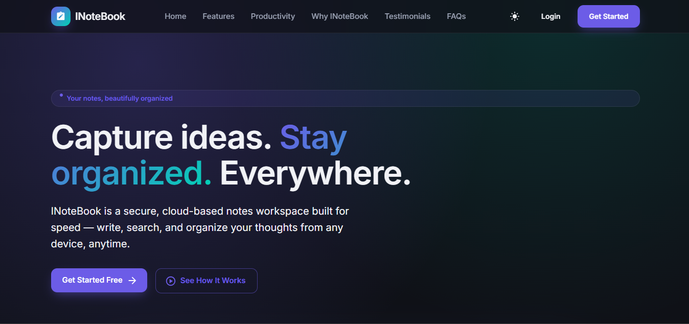 INoteBook – Modern MERN Notes Management Application