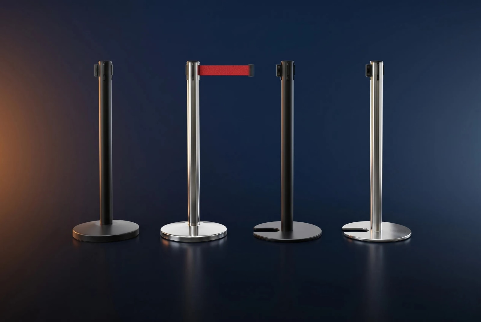 เสากั้นสายดึงกลับ Retractable Belt Stanchions Premier Worlds