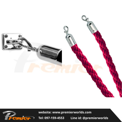 เสากั้นทางเดิน สายคล้อง หัวกลม สีทอง Titanium Gold Premier Worlds - มุมที่ 13