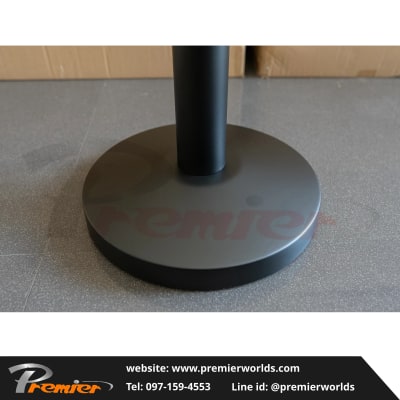 เสากั้นทางเดิน สายดึงกลับ สีดำ Steel Powder Coating Premier Worlds - มุมที่ 8