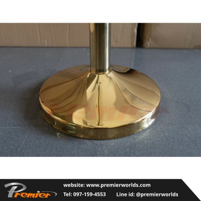 เสากั้นทางเดิน สายคล้อง หัวกลม สีทอง Titanium Gold Premier Worlds - มุมที่ 11
