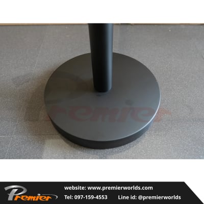 เสากั้นทางเดิน สายคล้อง หัวกลม สีดำ Steel Powder Coating Premier Worlds - มุมที่ 11
