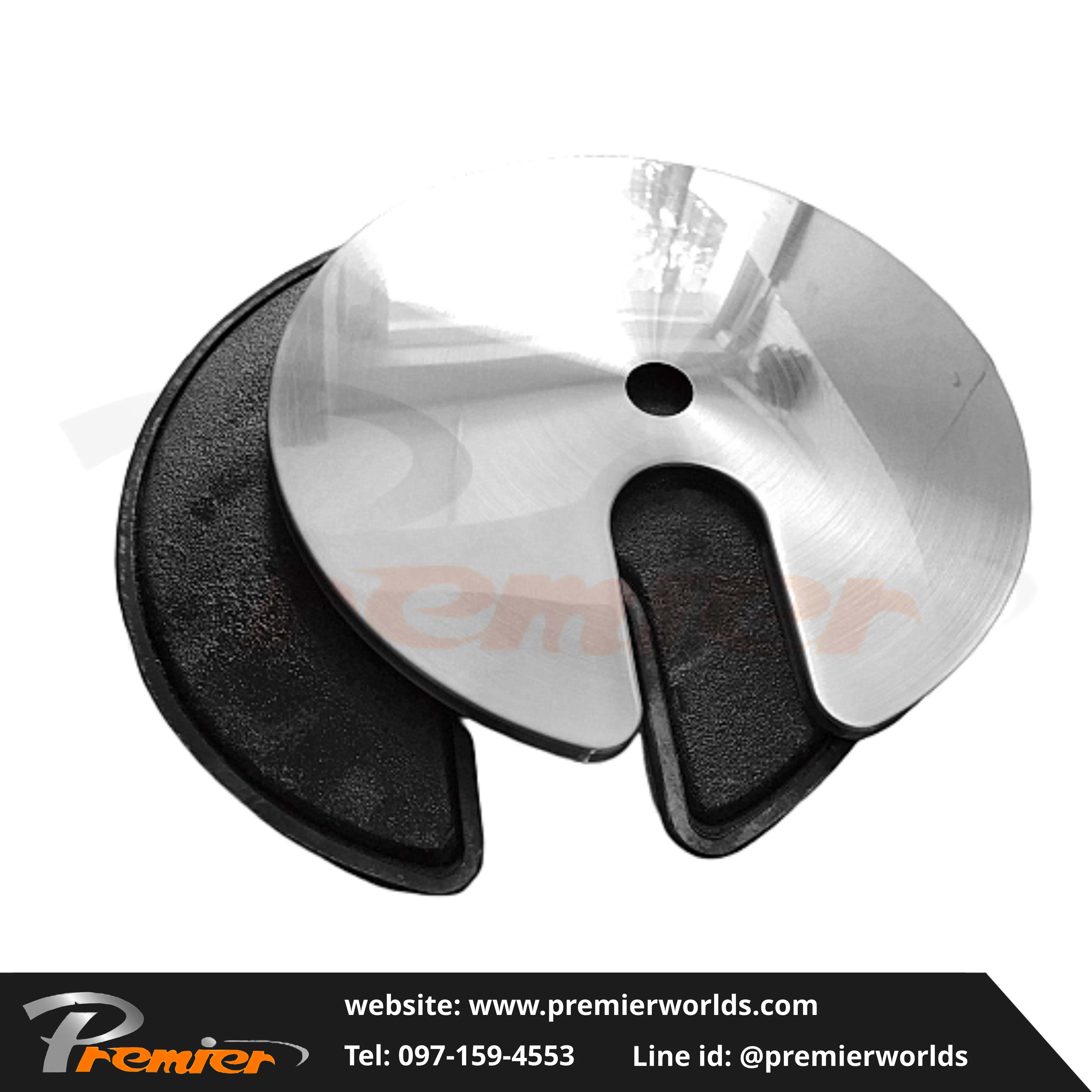 เสากั้นทางเดิน ฐานวางซ้อนได้ สีเงิน Stainless Premier Worlds - มุมที่ 5