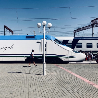 Duo ouzbek par le train