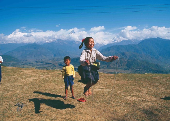 Sarangkot (1 592 m) - Pokhara (820 m) - Sedi Bagar
