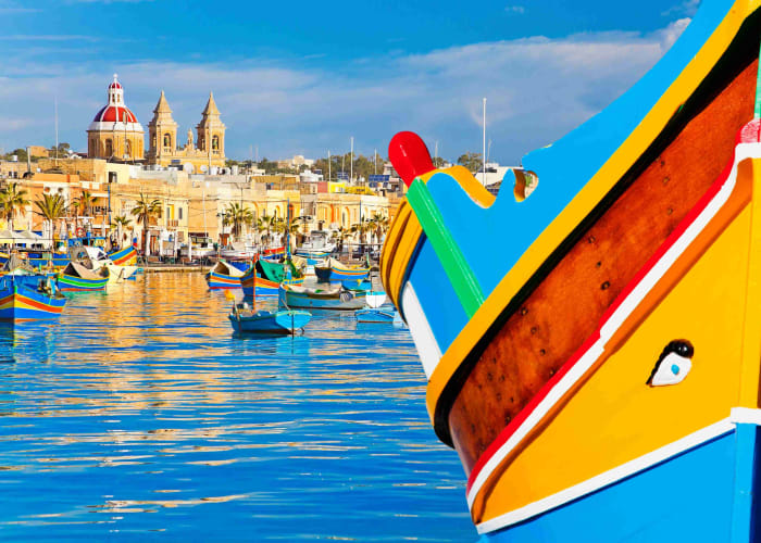 Le marché de Marsaxlokk le Dimanche et Blue Grotto