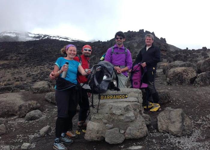 Shira Camp (3,845m) – Lava Tower Hut (4,640m) – Barranco Camp (3,960m)