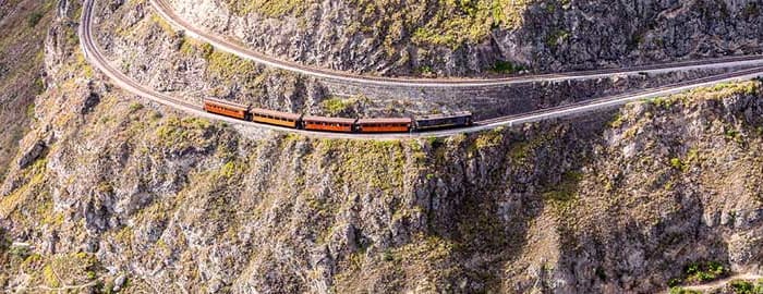 Panoramas du train « de la Libertad » et halte à San Antonia de Ibarra