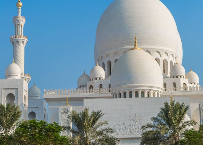 Visite de la ville de Dubaï à Abu Dhabi avec la mosquée Sheikh Zayed