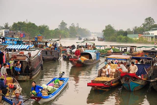 Can Tho- Marché flottant de Cai Rang- Sai Gon