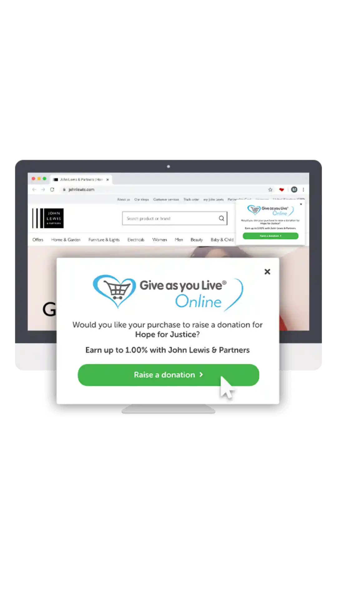 give as you live online via wings dromore how it works