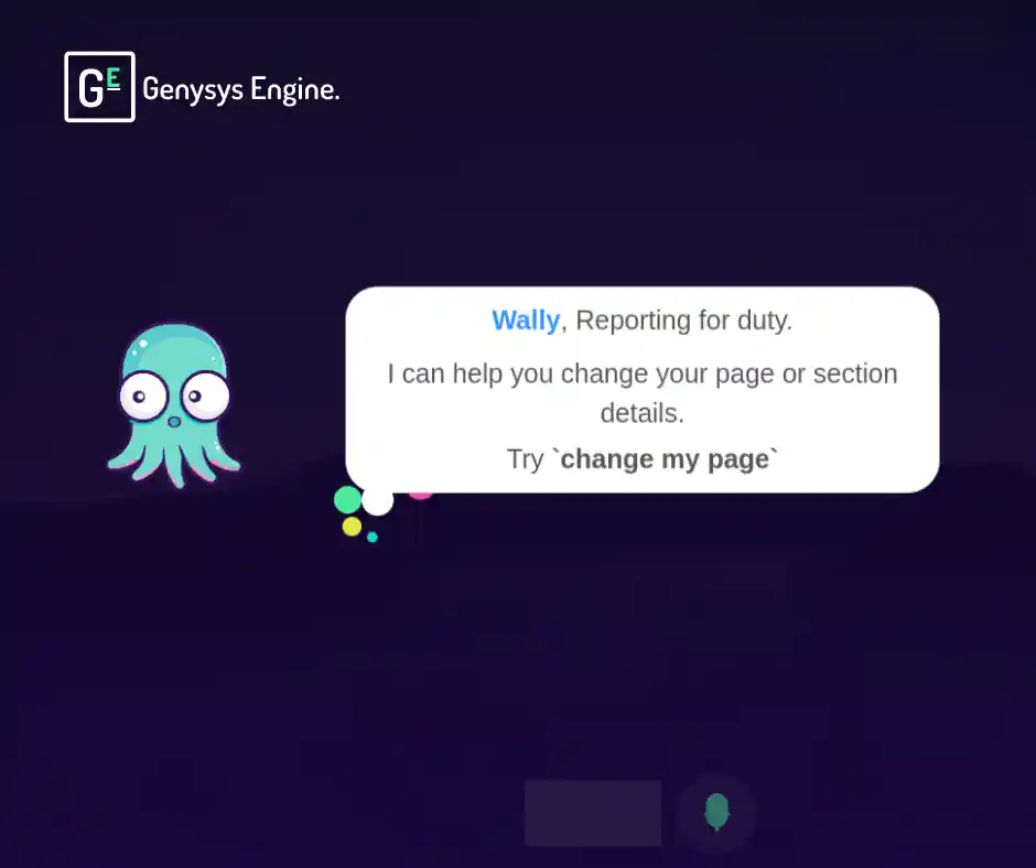 Ai website assistant by genysys engine