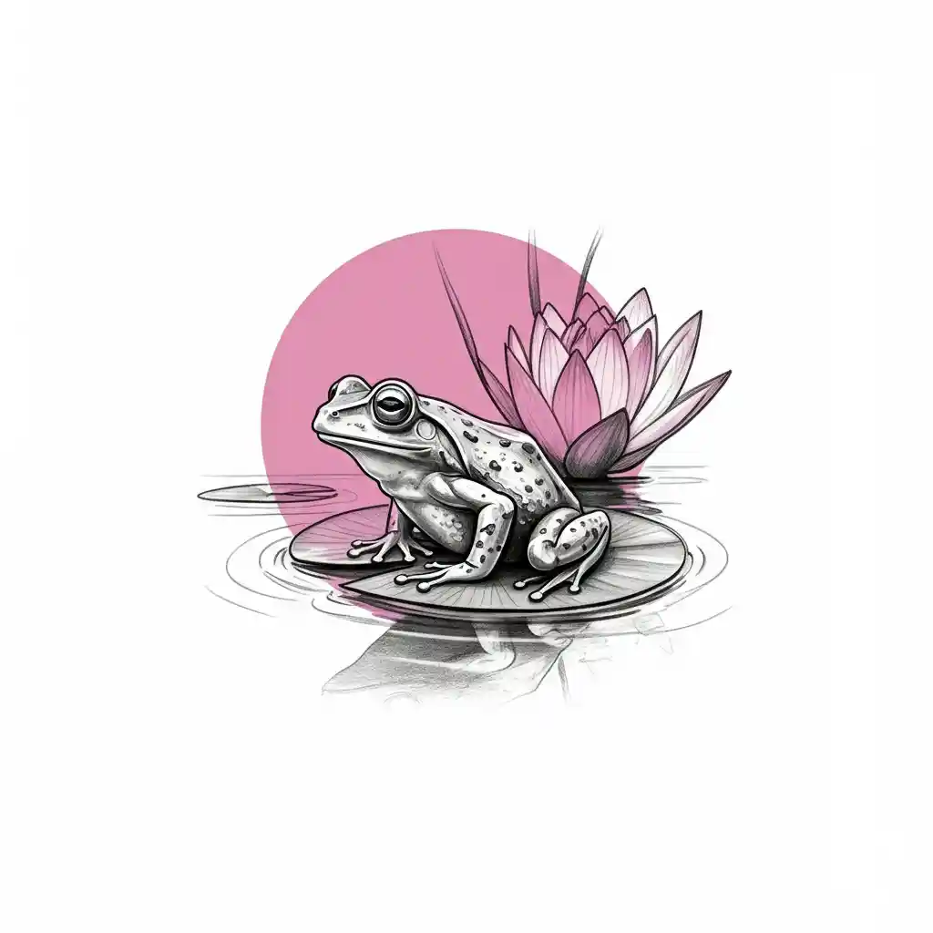 charcoal sketch frog