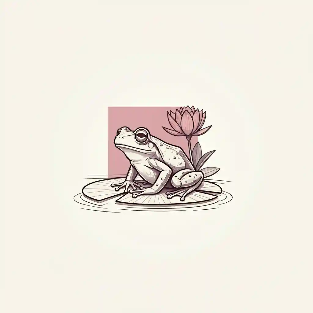 pencil sketch of frog