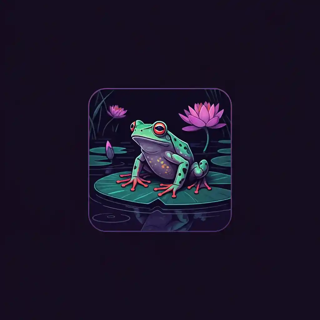 a black light painting of frog