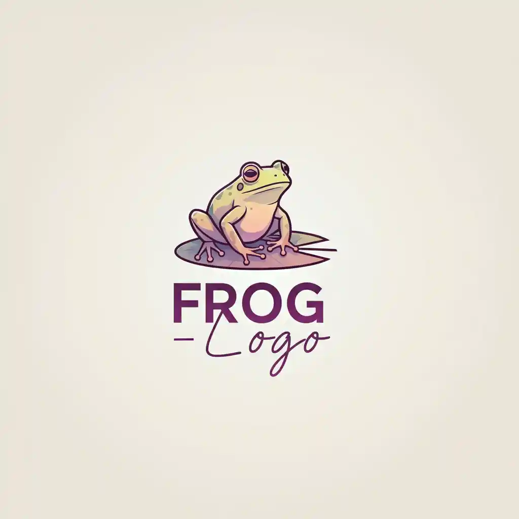 two fonts, sans serif and handwriting, frog on lily pad