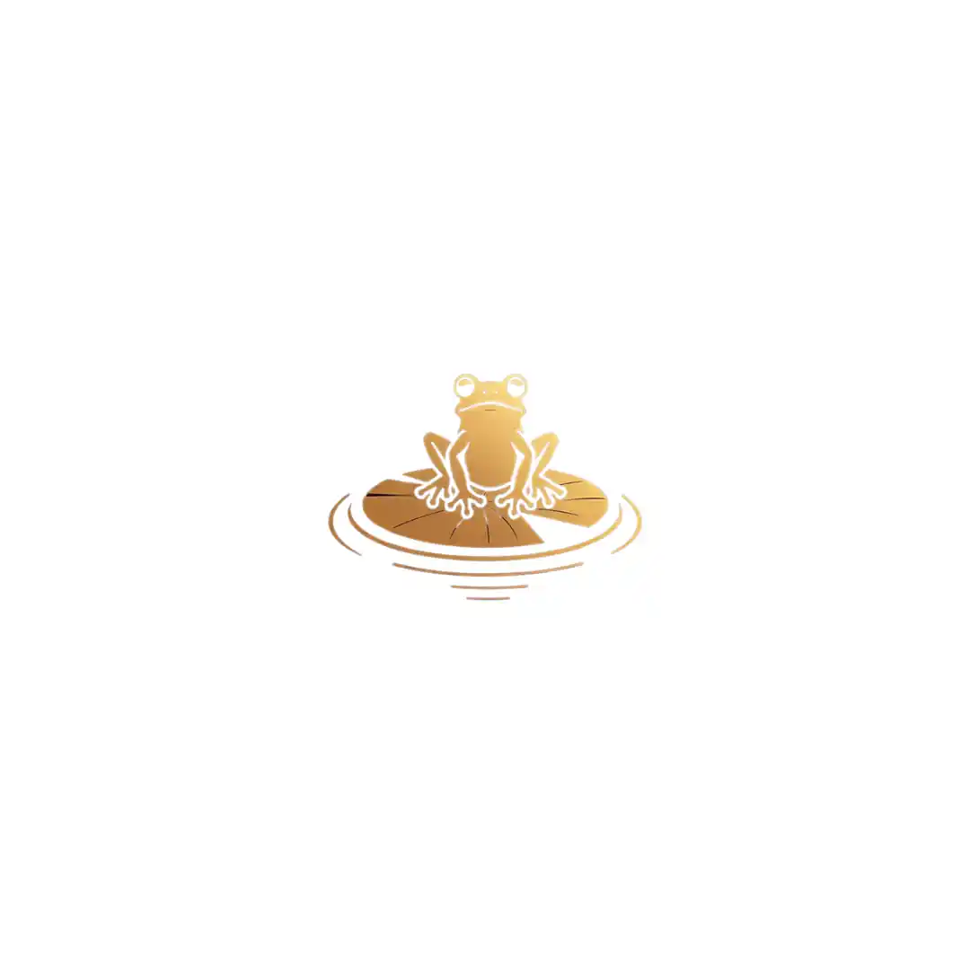 gold icon of frog