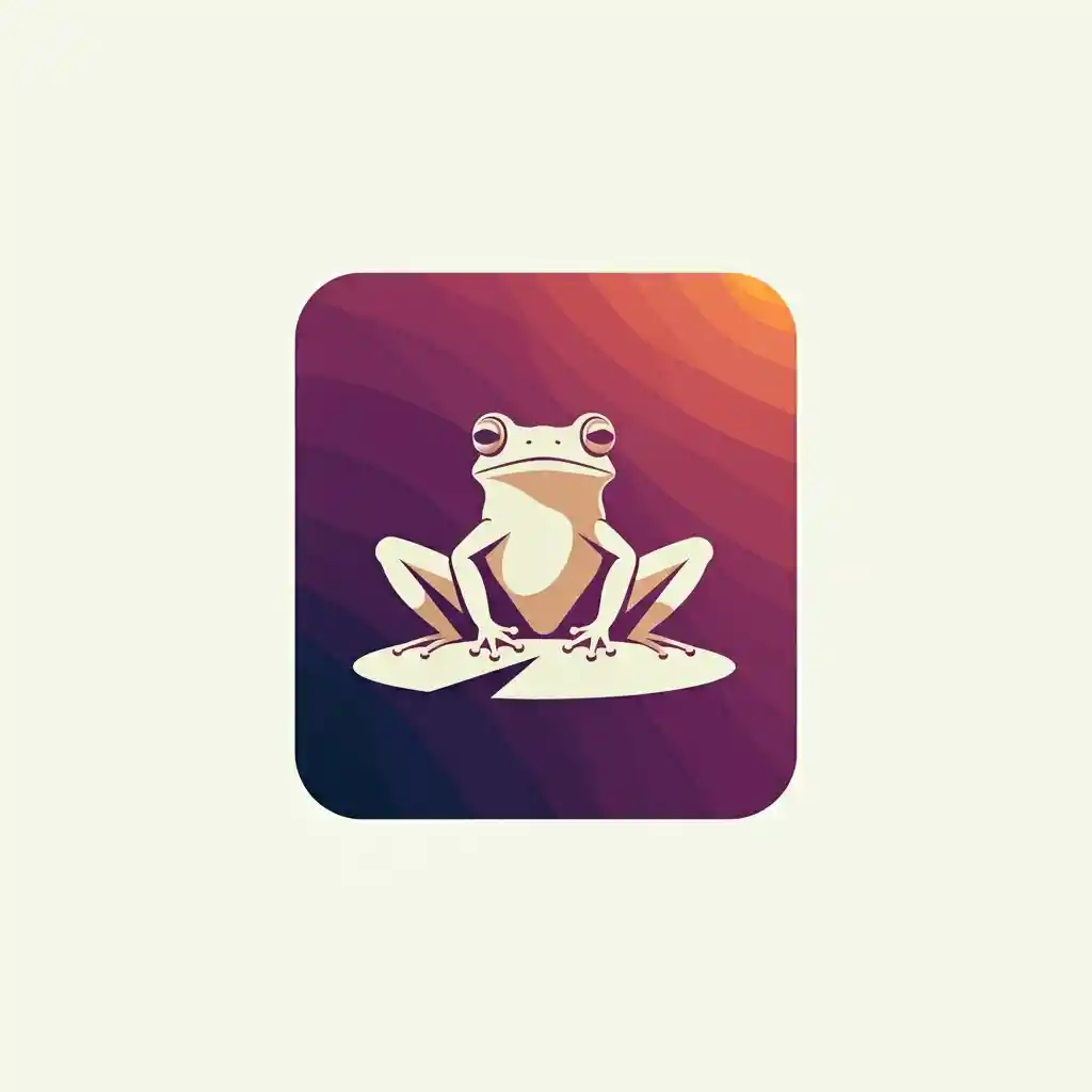 icon of frog on lily pad