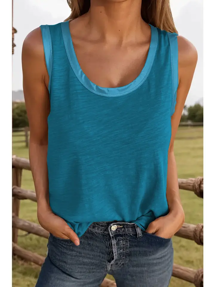 Blue Tank Front