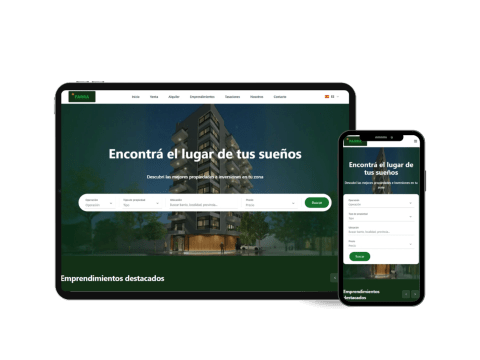 Website for Parra Desarrollos Urbanos: Real Estate and 360 Digital Marketing