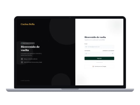 Cucina Bella — Custom management platform