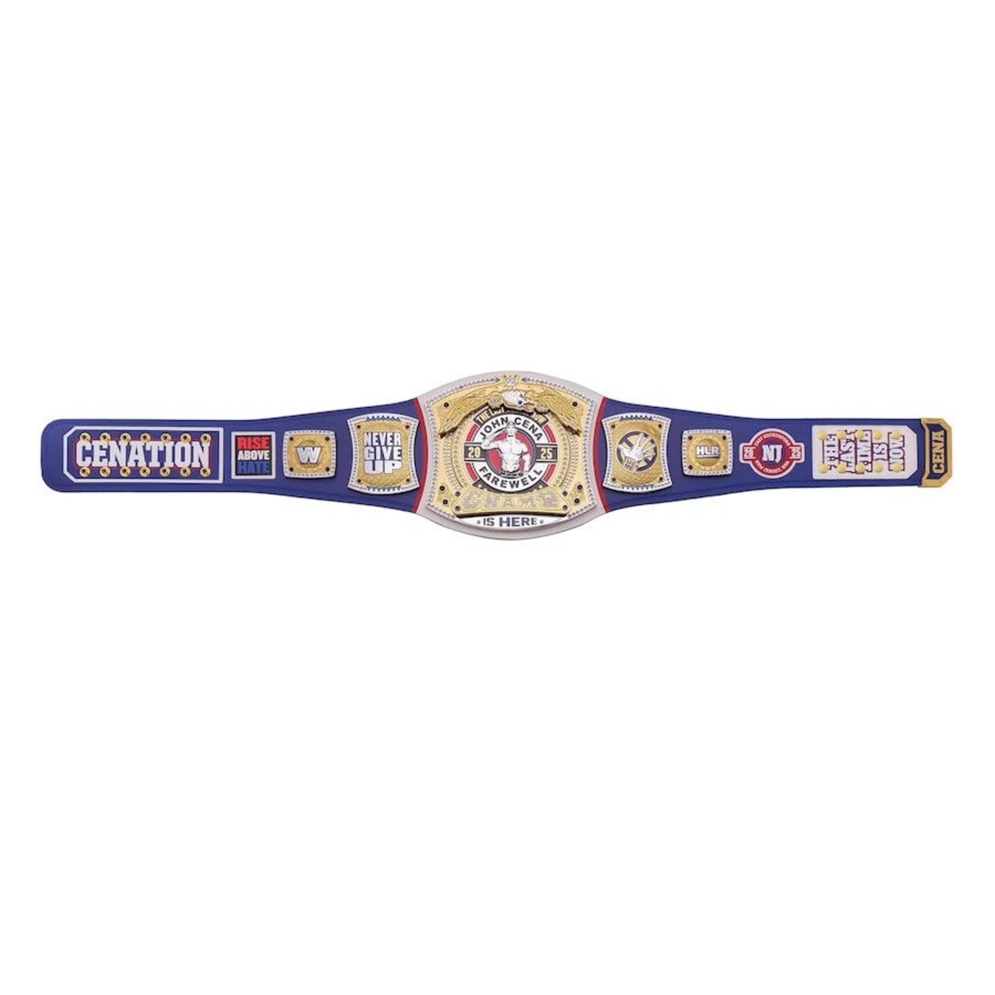 John Cena Farewell Tour SummerSlam 2025 Blue Spinner Championship Replica Title Belt – Image 4