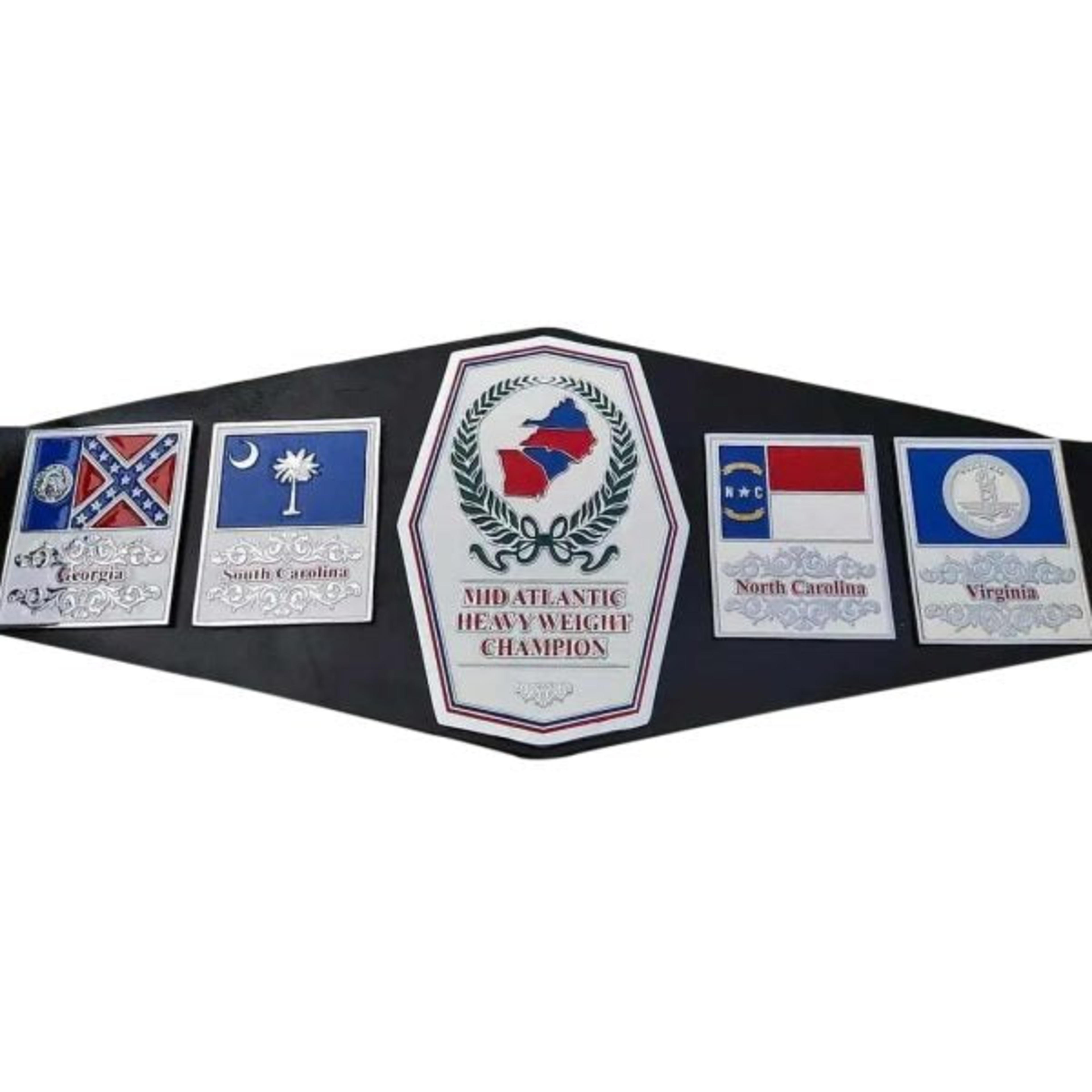 NWA Mid Atlantic Heavyweight Wrestling Championship Title Belt – Image 1