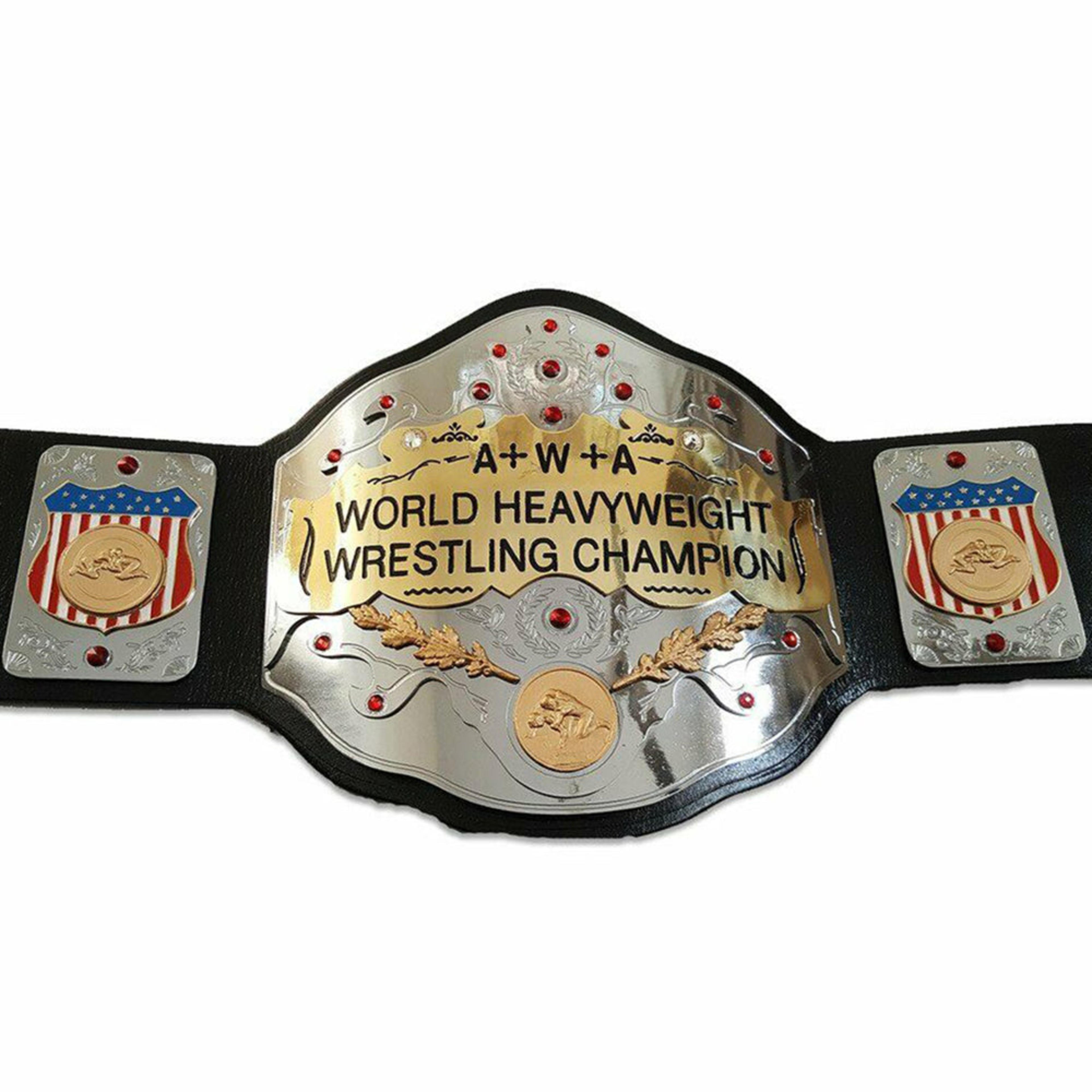 Championship Belts Online AWWA World Heavyweight Championship belt – Image 1
