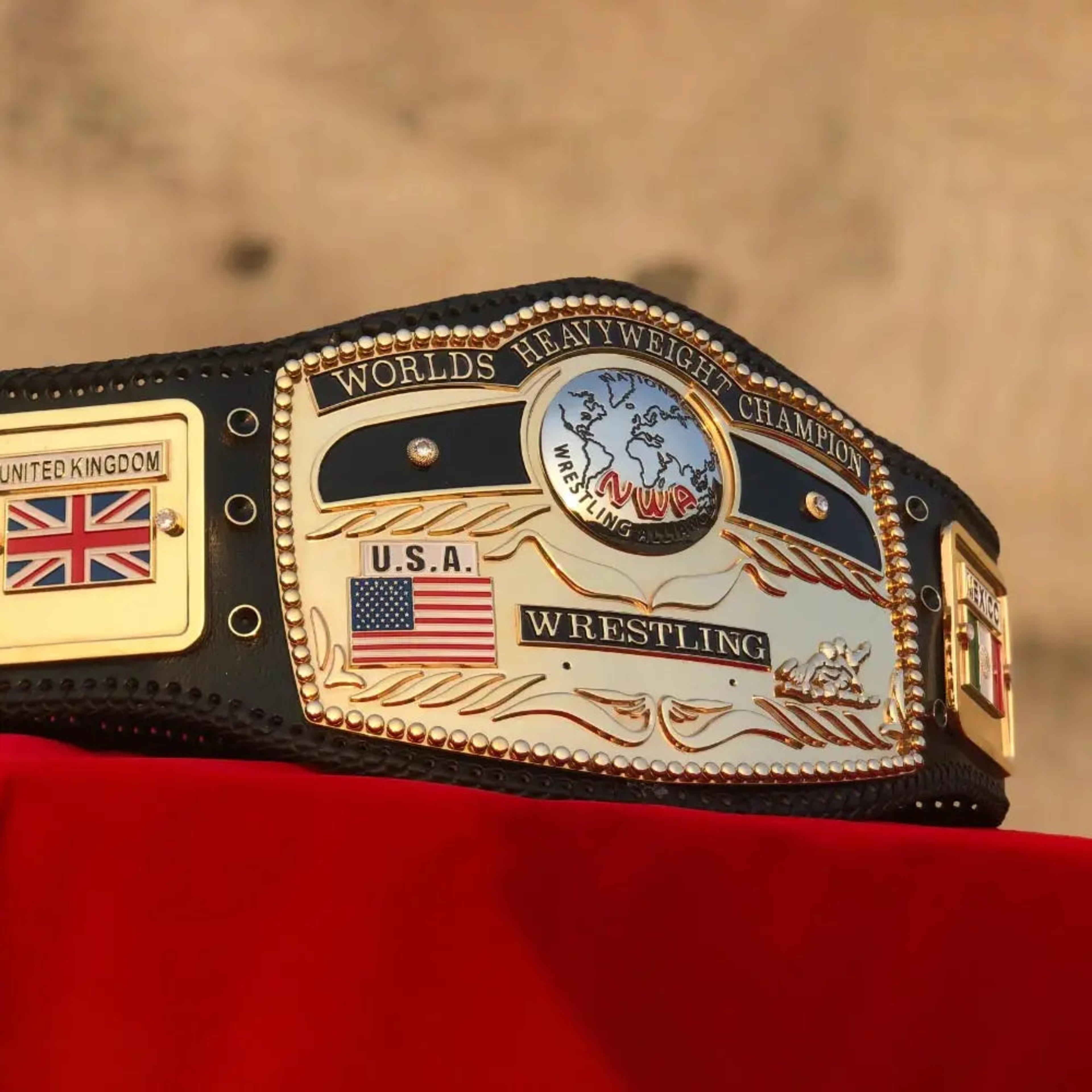 NWA Premium Domed Globe CNC Championship Belt – Image 1