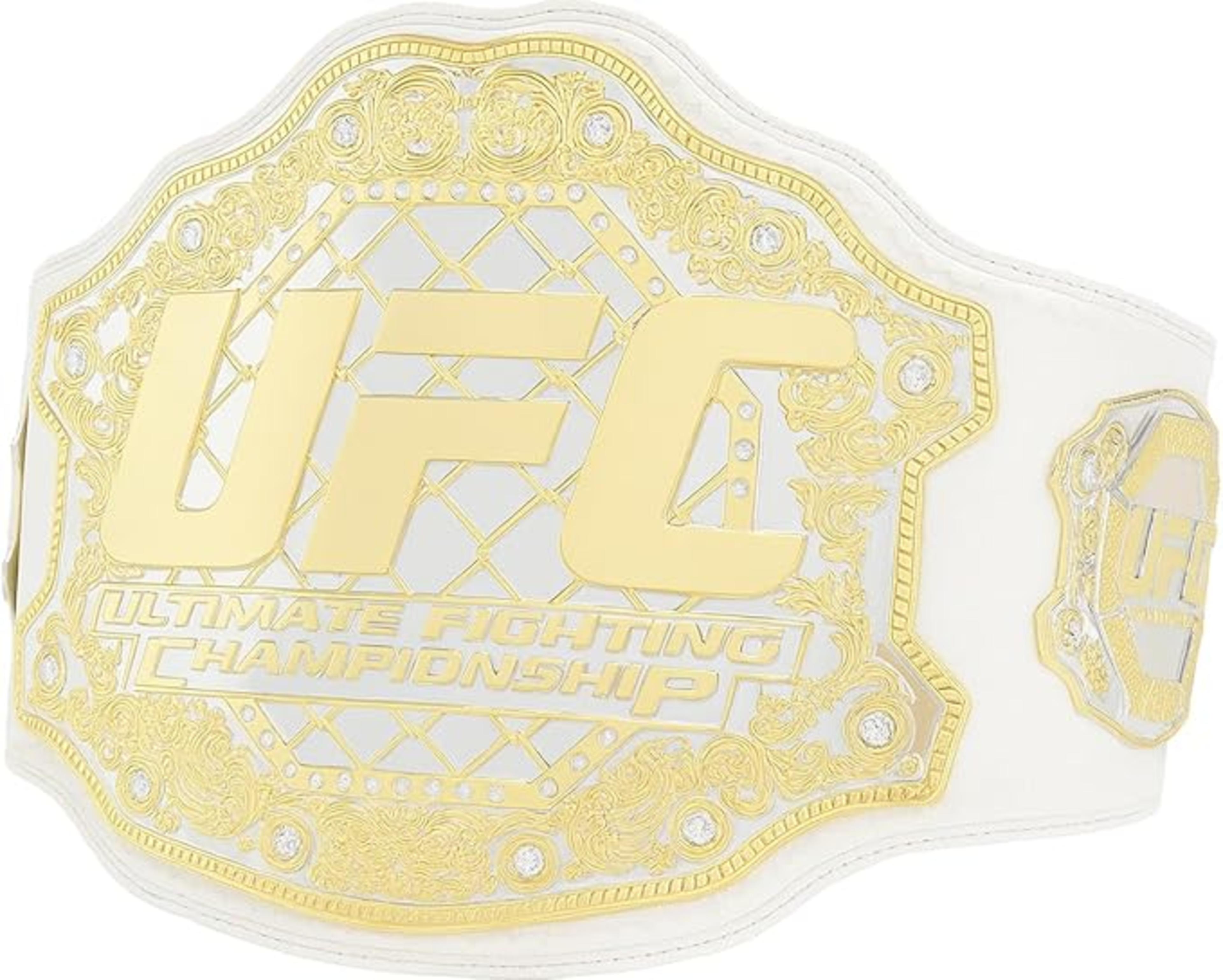 UFC White Championship Title Belt Replica Belt – Image 1