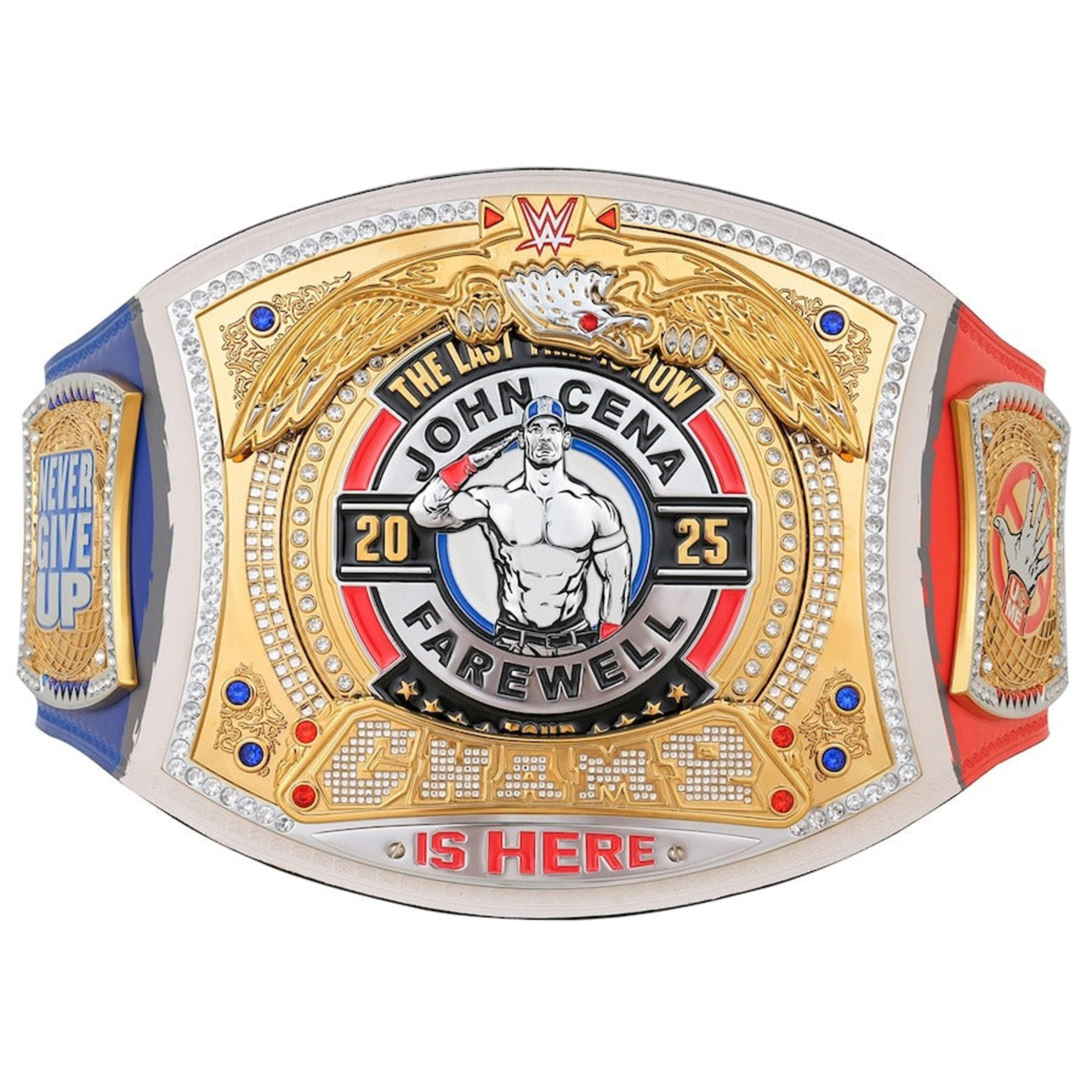 John Cena Farewell Tour 2025 Paris Spinner Championship Replica Title Belt – Image 1