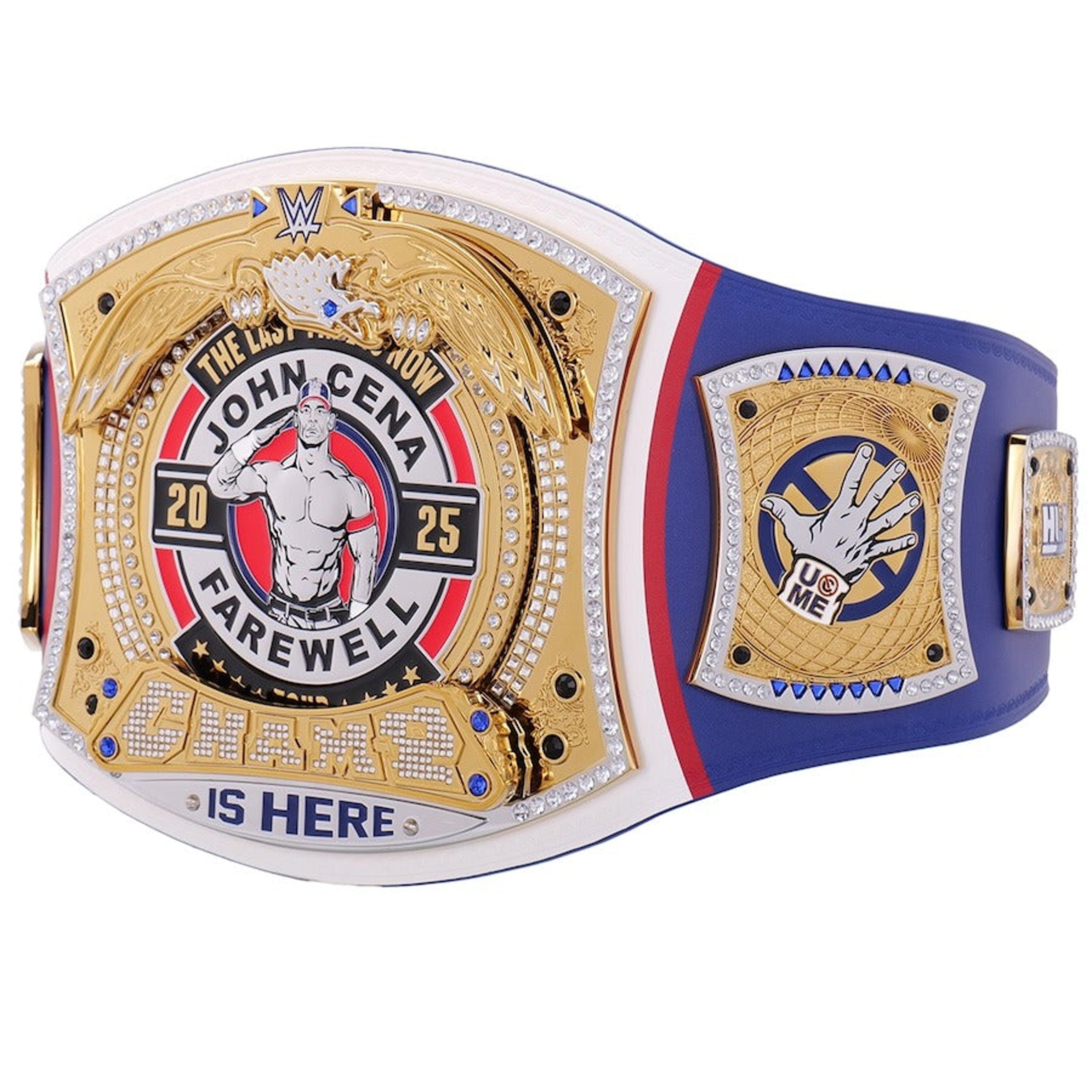 John Cena Farewell Tour SummerSlam 2025 Blue Spinner Championship Replica Title Belt – Image 3