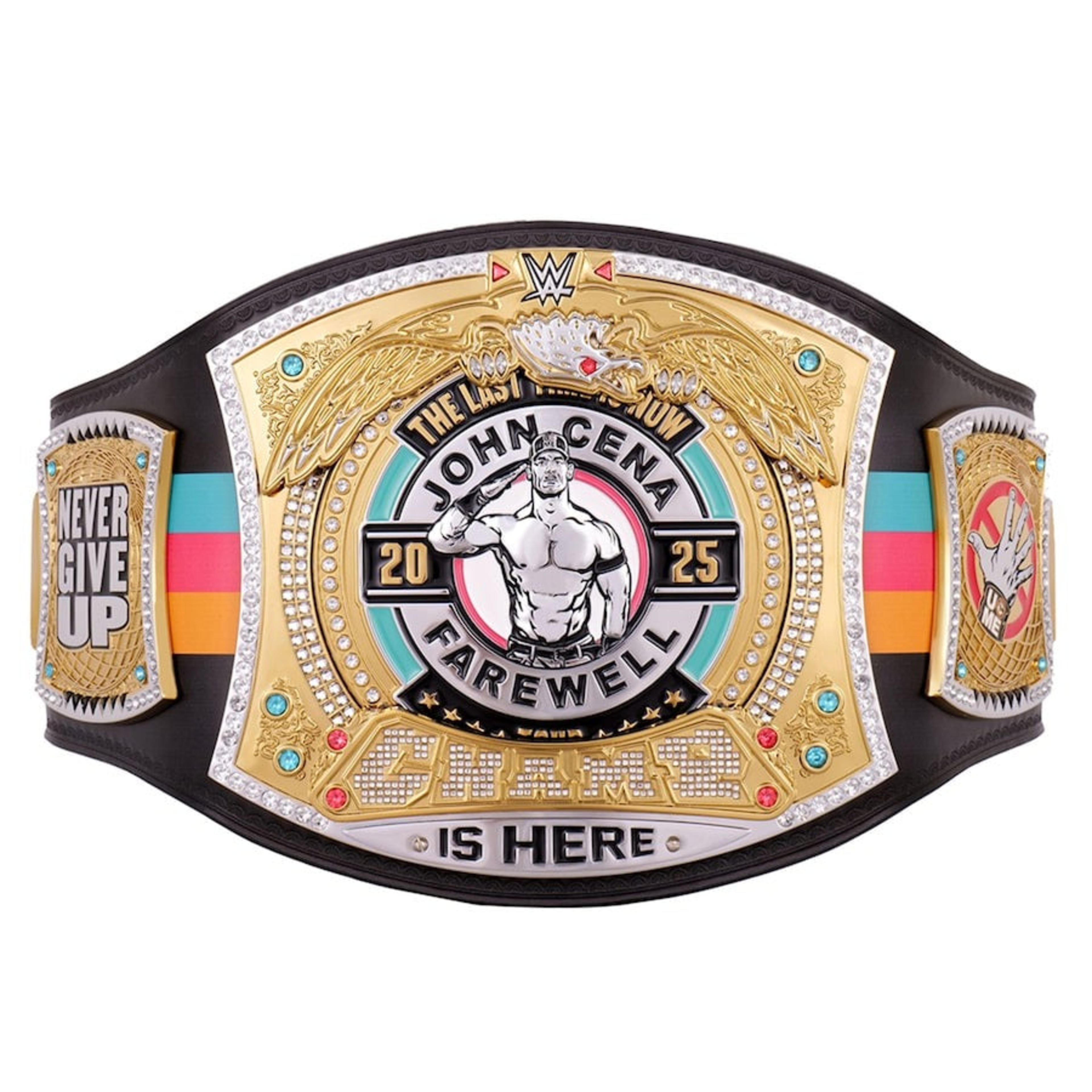 John Cena Farewell Tour 2025 San Antonio Spinner Championship Replica Title Belt – Image 1
